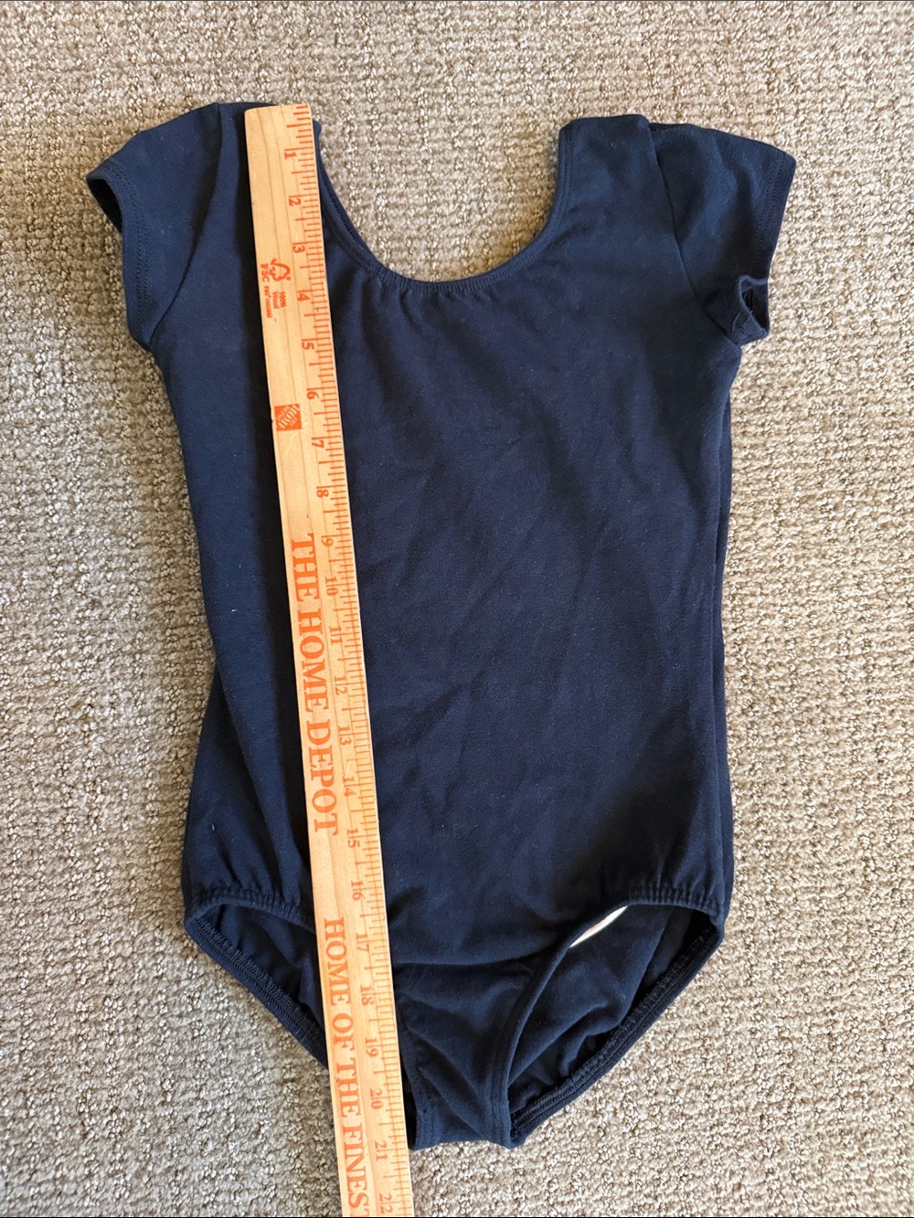 Girls Black Short-Sleeve One-Piece Ballet/ Dance Leotard